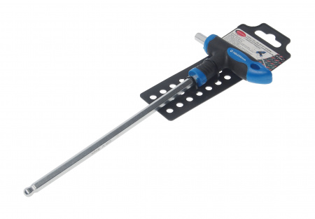 Ключ шестигранный  H8x200мм RF-76508G: Т-образный с шаром и прорезиненной рукояткой, на пластиковом держателе  ROCKFORCE /1