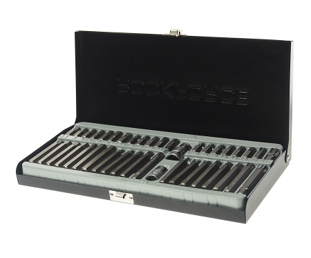 Набор бит RF-4421 с битодержателями, 42пр. (10мм)(75/30мм: T20-T60, H4-H12, M5-M12), в металлическом кейсе ROCKFORCE /1/12