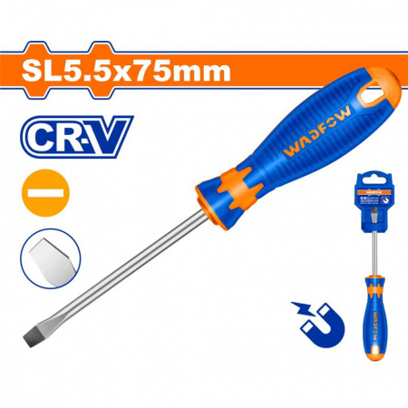 Отвертка SL 5.5*75мм WADFOW WSD1253