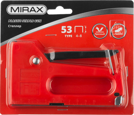 MIRAX PL-53, тип 53 (A/10/JT21) 23GA (4 - 8 мм), пластиковый степлер (3142)