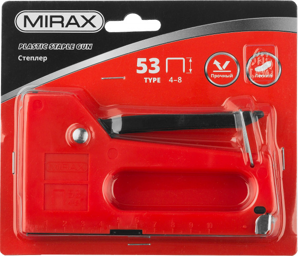 MIRAX PL-53, тип 53 (A/10/JT21) 23GA (4 - 8 мм), пластиковый степлер (3142)