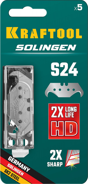 KRAFTOOL Solingen-S24, 5 шт, крюковидные лезвия (09643-S5)