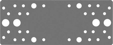 ЗУБР КП-2.0, 200 x 80 x 2 мм, цинк, крепежная пластина (310236-200-80)