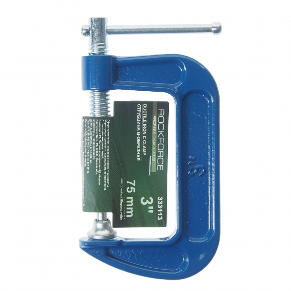 Струбцина RF-333113 G-образная "Profi" 3"-75мм (вес-0.75кг) ROCKFORCE /1