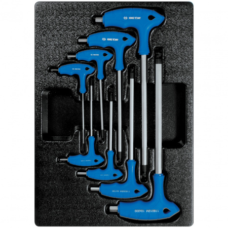 Набор L-образных ключей Hex, ложемент, 8 предметов KING TONY 9-22108MR Набор L-образных ключей Hex, ложемент, 8 предметов KING TONY 9-22108MR