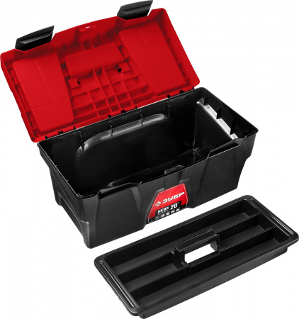 ЗУБР НЕВА-20, 500 х 250 х 260 мм, (20″), Пластиковый ящик для инструментов (38323-20)