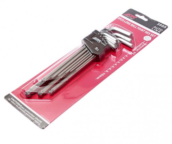 JTC Набор ключей шестигранных 1.5-10мм удлиненных с шаром 9 предметов JTC JTC Набор ключей шестигранных 1.5-10мм удлиненных с шаром 9 предметов JTC