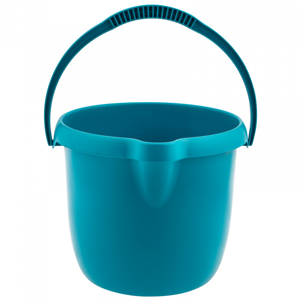 Ведро пластмассовое круглое 12 л, бирюзовое, Home Palisad