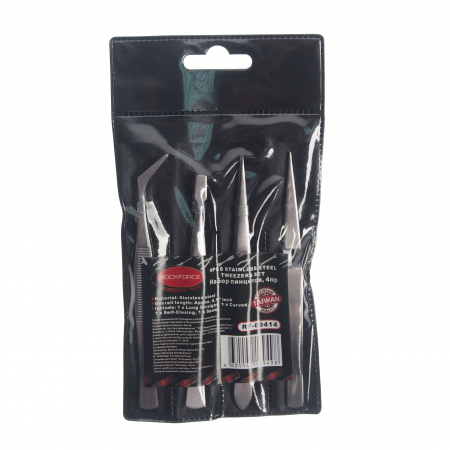 Набор пинцетов 4пр.(L-120мм) ROCKFORCE /1