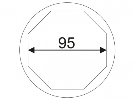 JTC Головка для гайки ступицы колеса переднего 1" 95мм 8-ми гранная (SCANIA) JTC