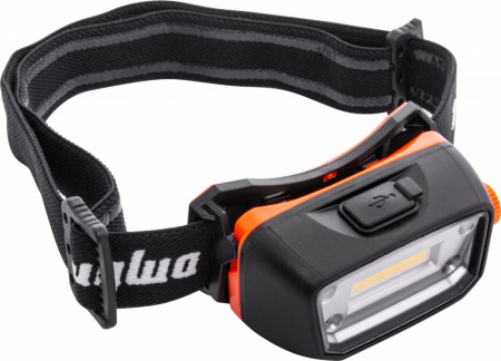 A90063 Фонарь светодиодный аккумуляторный, налобный с сенсором и световым пучком 300 Лм
