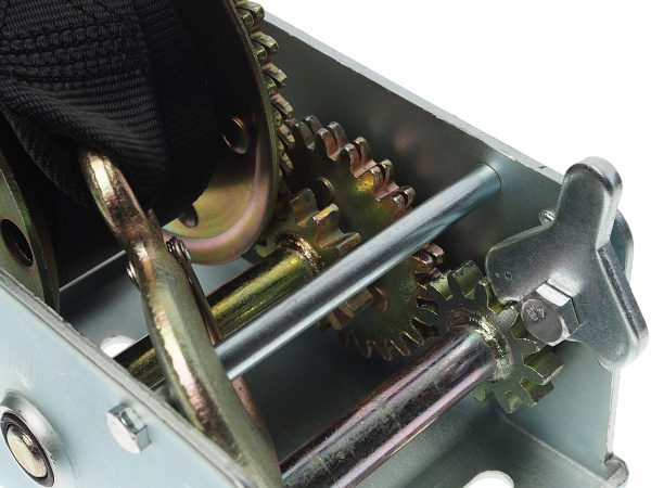 Лебедка RF-TRT1301S ручная барабанная двухскоростная, 1300кг (нейлоновый ремень, ширина ремня-50мм, длина ремня-10м) ROCKFORCE /1