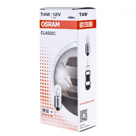 Автолампа T4W (BA9s) 12V OSRAM /10/50/200