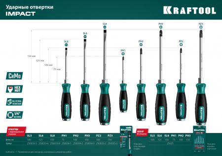 KRAFTOOL Impact SL 5, ударная отвертка (250033-5)