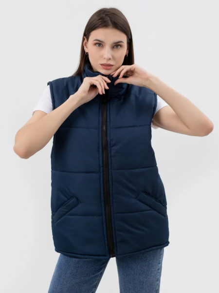 Жилет универсальный с удлинённой спинкой, синий