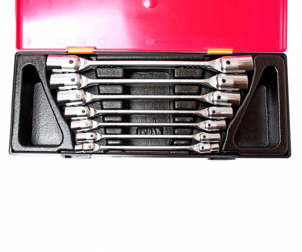 JTC Набор ключей торцевых 6-19мм шарнирных 7 предметов в кейсе JTC JTC Набор ключей торцевых 6-19мм шарнирных 7 предметов в кейсе JTC