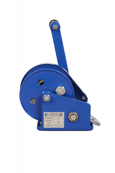 Лебедка ручная барабанная  с тросом  540кг  10м стальной корпус TOR BHW