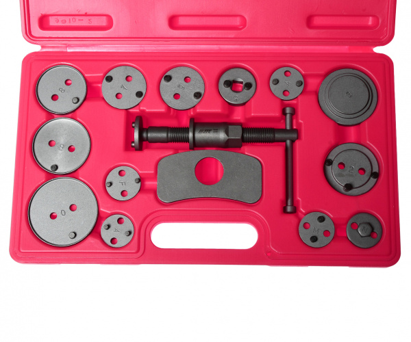 JTC Набор инструментов для сведения тормозных цилиндров 15 предметов JTC