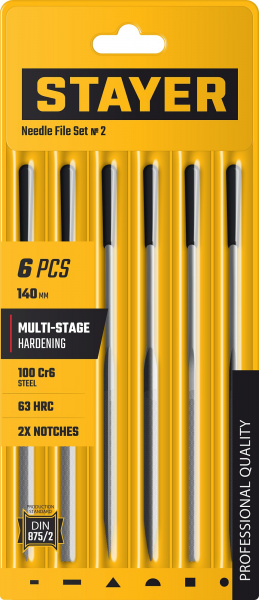 STAYER 140 мм, 6 предм., набор надфилей (1603-10-H6)
