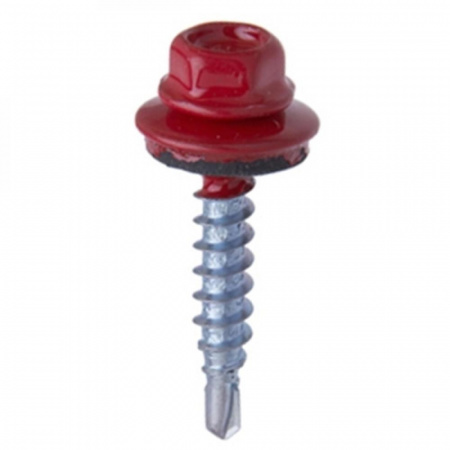 Саморез кровельный 4,8*35 красные RAL 3005 (250шт)