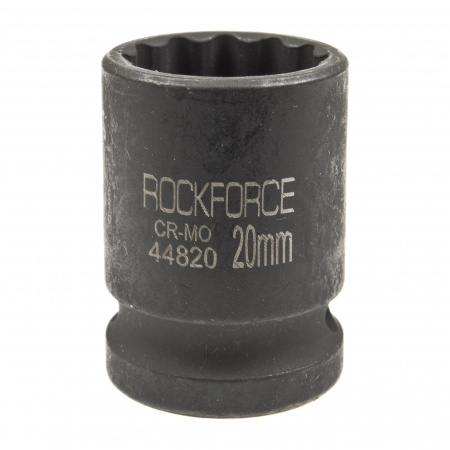 Головка торцевая 20мм 1/2" 12-гранная ударная L=58мм ROCKFORCE RF-44820 /1/252 Головка торцевая 20мм 1/2" 12-гранная ударная L=58мм ROCKFORCE RF-44820 /1/252