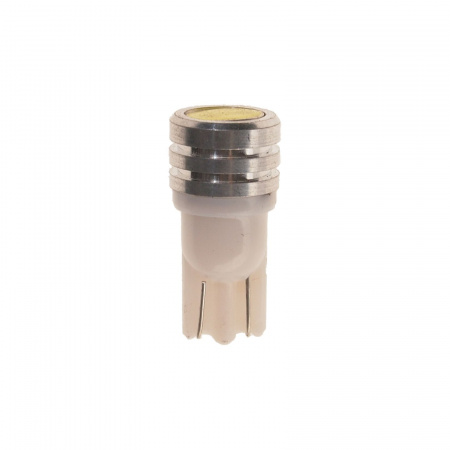 Автолампа T10W (W2,1x9,5d) 1 SMD 7080 WHITE 6000K 80лм 12V MEGAPOWER /10 /100 OLD