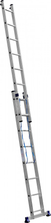 СИБИН 8 ступеней, со стабилизатором, алюминиевая, двухсекционная лестница (38823-08)