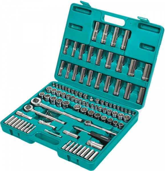 S05H48107S Набор инструмента универсальный 1/4", 3/8" и 1/2"DR, 107 предметов S05H48107S Набор инструмента универсальный 1/4", 3/8" и 1/2"DR, 107 предметов