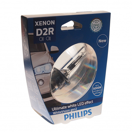 Автолампа D2R (35) P32d-3  Xenon WhiteVision gen2 5000K (блистер) 85V PHILIPS /1/2