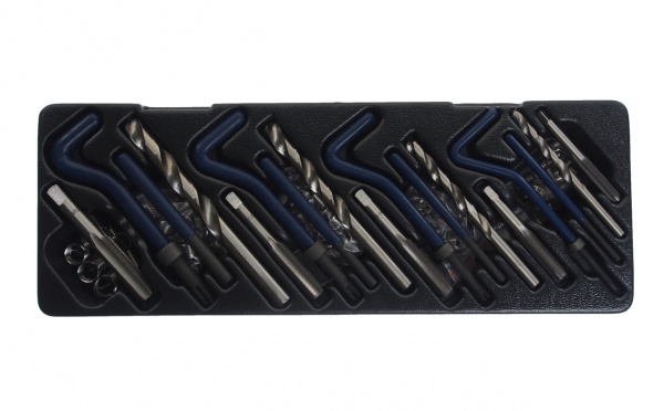 JTC Набор инструментов и вставок для восстановления резьбы М6х1.0-М8х1.25-М10х1.25-М10х1.5-М12х1.25 JTC