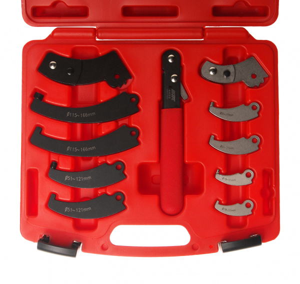 JTC Ключ для круглых гаек с прорезью (с радиусными насадками) 11 предметов JTC