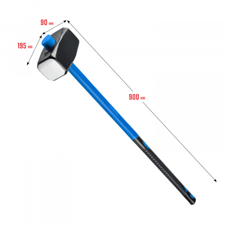 СИБИН 10 кг, кувалда с удлинённой с фиберглассовой рукояткой (20134-10)