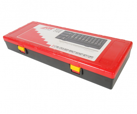 JTC Набор головок торцевых 1/2" 12-ти гранных 10-32мм глубоких ударных 12 предметов в кейсе JTC