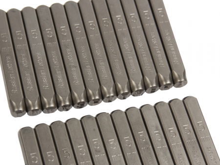 JTC Клейма буквенные кириллица 5мм (HRC 60+-2град. DIN 1451) JTC