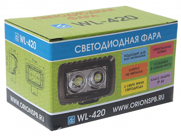 Фара рабочего света W-420 2LED 20W (182х30х45мм) 10-30V ВЫМПЕЛ /1/40 Фара рабочего света W-420 2LED 20W (182х30х45мм) 10-30V ВЫМПЕЛ /1/40