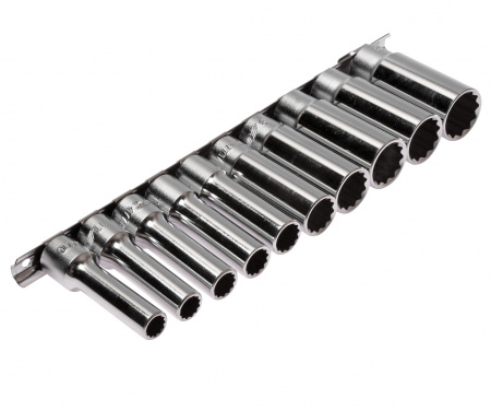 JTC Набор головок торцевых 1/2" 12-ти гранных 10-24мм глубоких L=76мм 10 предметов JTC JTC Набор головок торцевых 1/2" 12-ти гранных 10-24мм глубоких L=76мм 10 предметов JTC