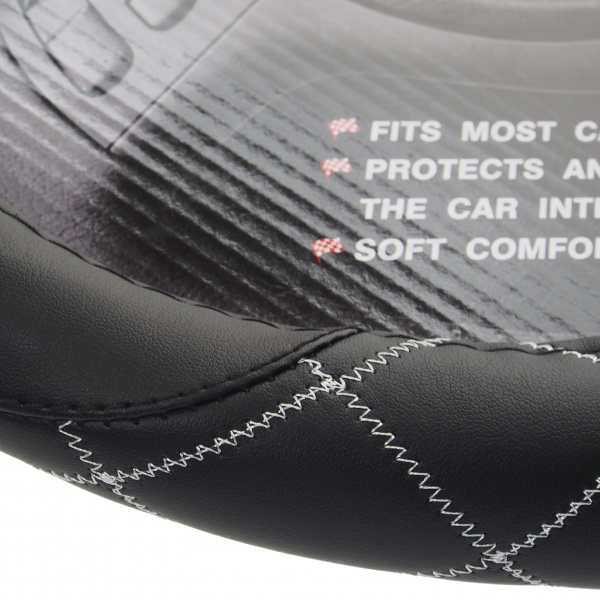 Оплетка руля MIS-LT35A (S) BLACK кожа MISTAR /1/25