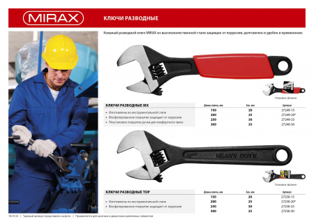 MIRAX TOP, 150/20 мм, разводной ключ (27250-15)