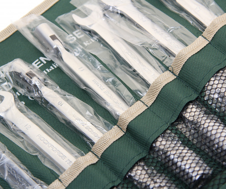 Набор ключей комбинированный RF-5145R: комбинированный 14пр.(разрезные:8х10,9х11,12х13,14х17мм;торц.шарнир-е:8х10,10х11,12х13мм;рожково-торцевые:8,10,