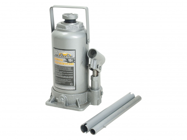 Домкрат гидравлический AJ-015 бутылочный 15т (выс.подъема 220-435мм) АВТОСТОП /1/4