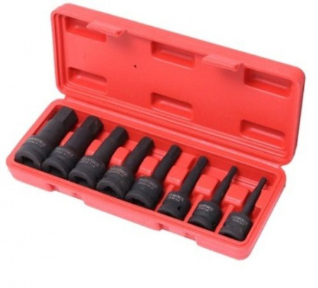 Набор головок-бит RF-4087MPB ударных 1/2", 8пр.(Н5,6,8,10,12,14,17,19) ,в кейсе ROCKFORCE /1