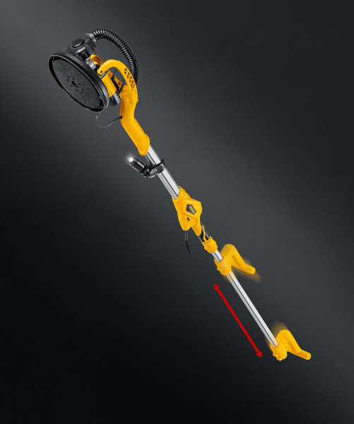 STEHER d225 мм, 800 Вт, удлиненная рукоятка, подсветка, шлифовальная машина для стен (жираф) (DWL-800)