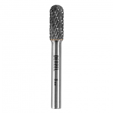 Борфреза по металлу твердосплавная, цилиндрическая закругленная, тип-С, 8 мм// Denzel
