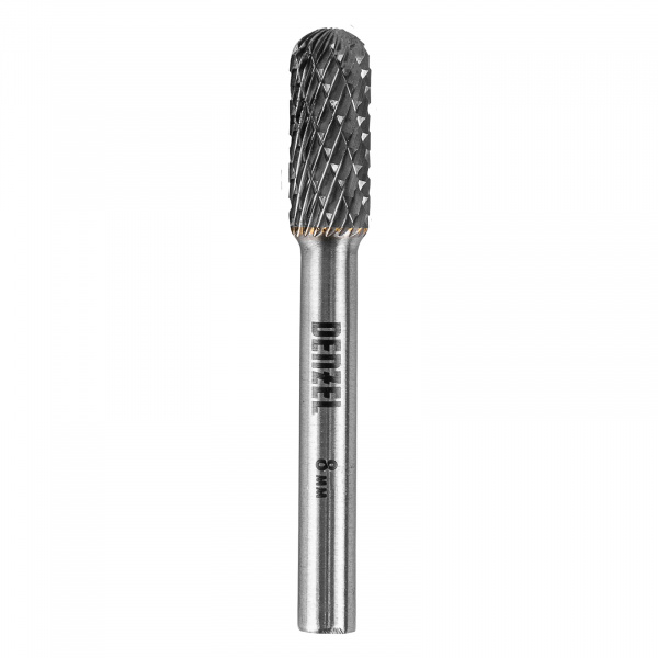Борфреза по металлу твердосплавная, цилиндрическая закругленная, тип-С, 8 мм// Denzel