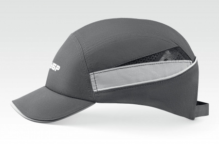 ЗУБР БИНОМ, серая, ударопрочный корпус, укороченный козырёк 55мм, размер от 54 до 59см, защитная каскетка, Профессионал (11097)