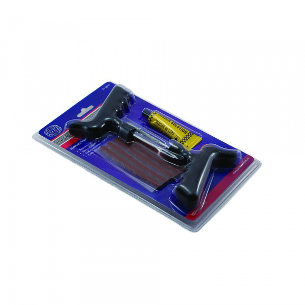Набор для ремонта бескамерных шин (жгутовик, рашпиль, жгуты, клей) НОРМ /1