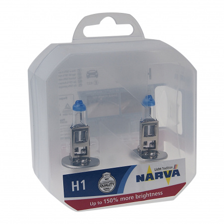 Автолампа H1 (55) P14.5s+150% RANGE POWER (2шт) 12V NARVA 1/10