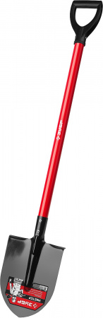 ЗУБР МАСТЕР, 270 х 210 х 1200 мм, полотно 1.5 мм, закалено, стальной прямой черенок с рукояткой, тип ЛКО, штыковая лопата (39522)