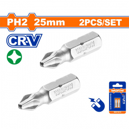 Бита PH2  25 мм 2 шт  WADFOW WSV1K12