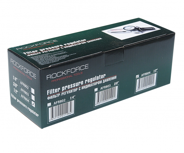 Фильтр влагоотделитель c индикатором давления для пневмосистемы 1/2"(10bar температура воздуха 5-60С.10Мк ) ROCKFORCE /1